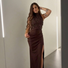 VESTIDO HALTER LENTEJUELAS...