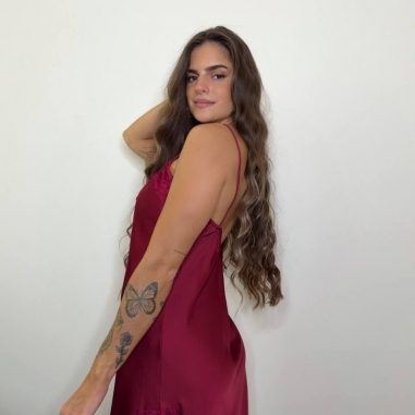 VESTIDO LENCERO VINO