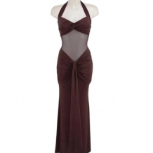 VESTIDO TRANSPARENCIAS CHOCO 2