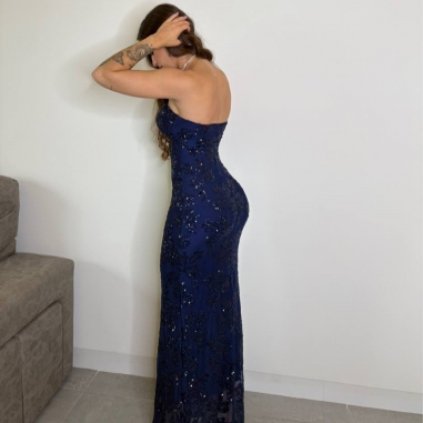 VESTIDO LENTEJUELAS MARINO