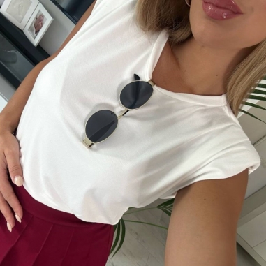 CAMISETA HOMBRERAS BLANCA