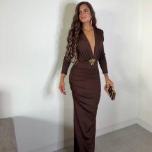 VESTIDO SELENE CHOCO