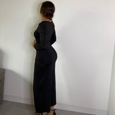 VESTIDO MIDI HEBILLA NEGRO