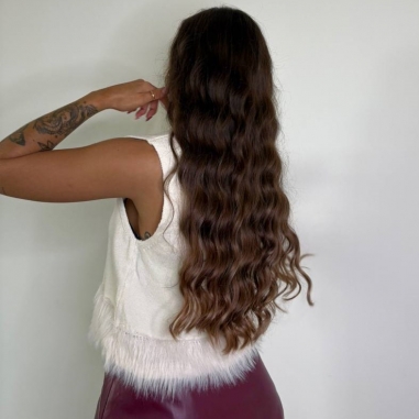 FALDA PANTALÓN EFECTO PIEL BURDEOS