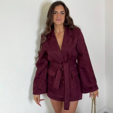 FALDA PANTALÓN CINTURÓN ANTELINA BURDEOS