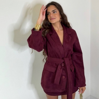 FALDA PANTALÓN CINTURÓN ANTELINA BURDEOS