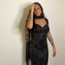 VESTIDO LENTEJUELAS NEGRO