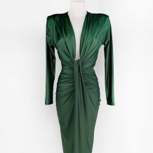 VESTIDO NUDO MANGA VERDE... 2