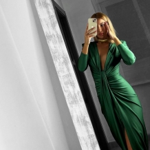 VESTIDO NUDO MANGA VERDE...