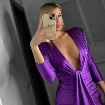 VESTIDO NUDO MANGA MROADO