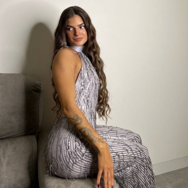 PREVENTA MONO FLECOS LENTEJUELAS GRIS