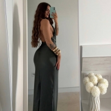 VESTIDO OLIVEIRA VERDE CAQUI 2