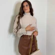 FALDA PANTALÓN EFECTO PIEL...