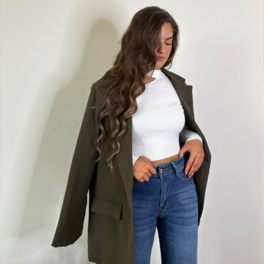 BLAZER LARGA VERDE CAQUI