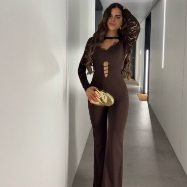 MONO ENCAJE CAMPANA CHOCO