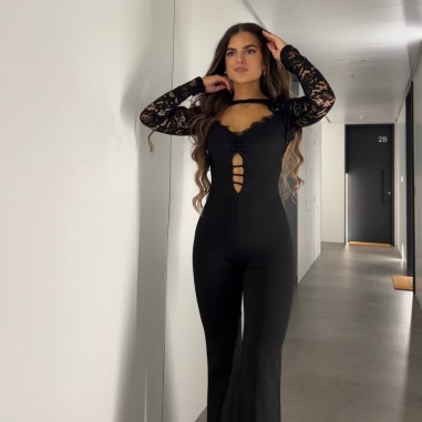 MONO ENCAJE CAMPANA NEGRO