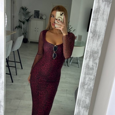 VESTIDO TUL ANIMAL PRINT