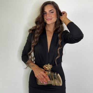 VESTIDO SELENE LARGO NEGRO