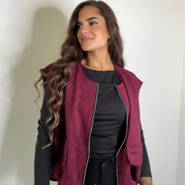 TOP MANGA FRUNCIDO NEGRO