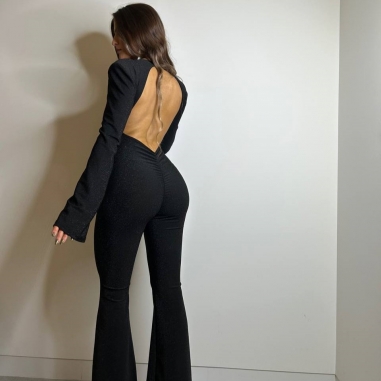 MONO LUREX HOMBRERAS NEGRO