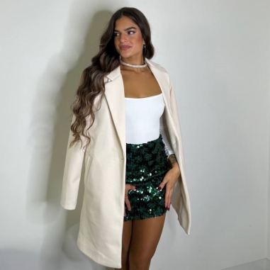 FALDA LENTEJUELAS VERDE BOTELLA