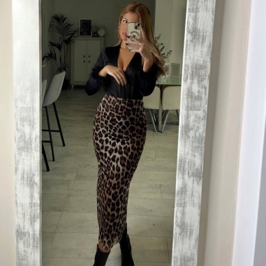 PREVENTA FALDA TUL ANIMAL PRINT