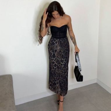 CORSET NEGRO TRANSPARENCIAS