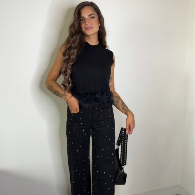 PREVENTA JEANS TACHAS NEGRO