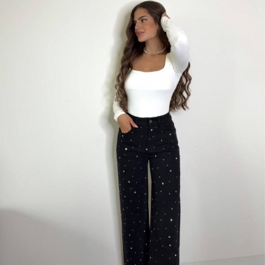 PREVENTA JEANS TACHAS NEGRO