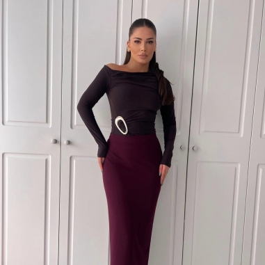 PREVENTA TOP FRUNCIDO ACCESORIO CHOCO