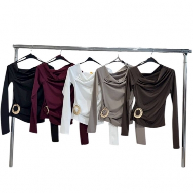 PREVENTA TOP FRUNCIDO ACCESORIO BLANCO