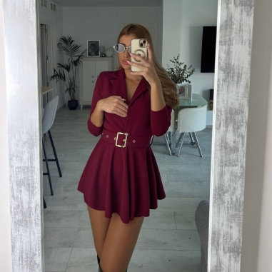 MONO VUELO CINTURÓN BURDEOS