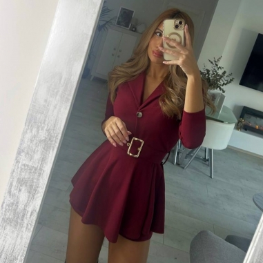 MONO VUELO CINTURÓN BURDEOS