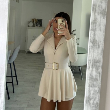 MONO VUELO CINTURÓN BEIGE