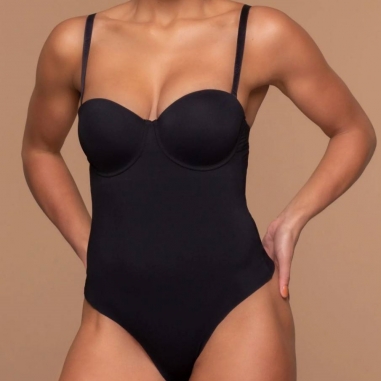 BODY BASIC ESCOTE CORAZÓN NEGRO