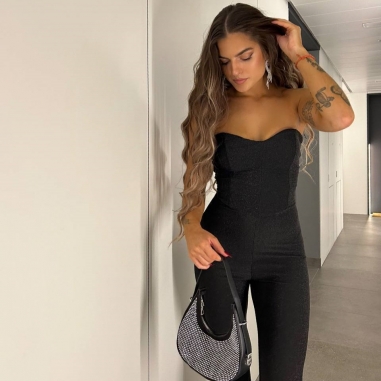 MONO LUREX CORSET NEGRO