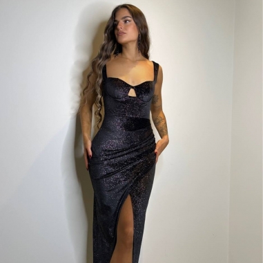 VESTIDO MIDI BRILLO