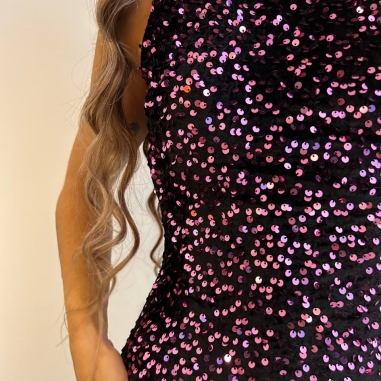 VESTIDO GLOBO LENTEJUELAS ROSITA