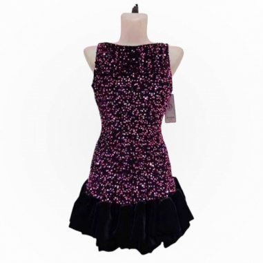 VESTIDO GLOBO LENTEJUELAS ROSITA