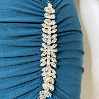 VESTIDO FRUNCIDO JOYA PETRÓLEO