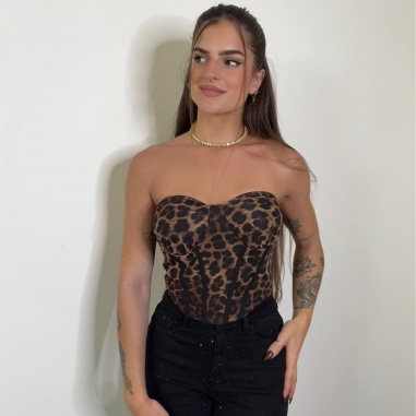 CORSET TUL ANIMAL PRINT