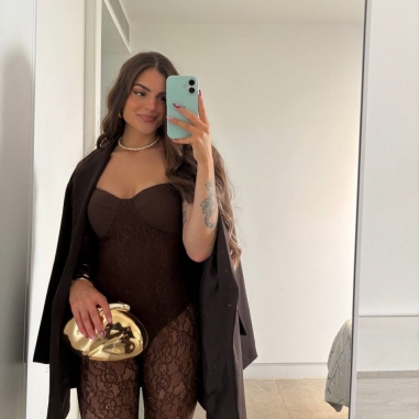 MONO BODY ENCAJE CHOCO