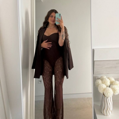 MONO BODY ENCAJE CHOCO