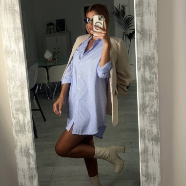 CAMISA VESTIDO RAYAS MARINERA