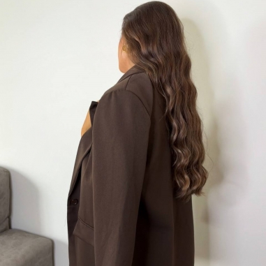 BLAZER LARGA CHOCO