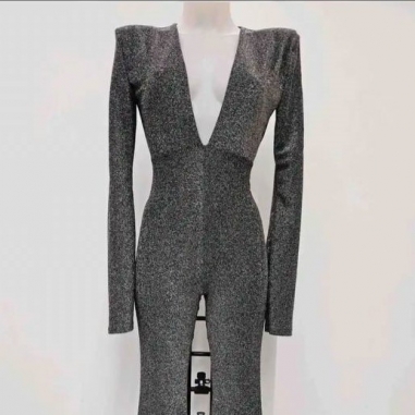 MONO LUREX HOMBRERAS PLATA