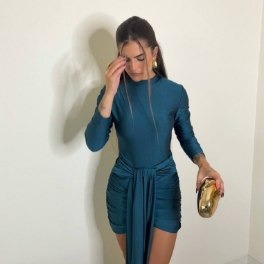 VESTISO LAZADA SATINADO PETRÓLEO