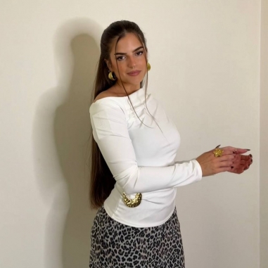 TOP FRUNCIDO ACCESORIO BLANCO