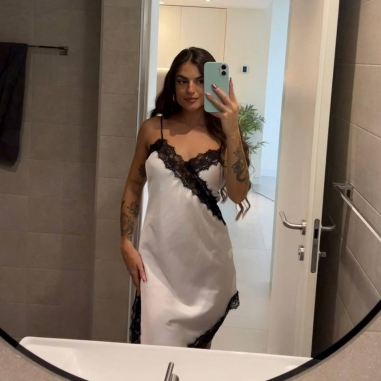 VESTIDO LENCERO BICOLOR