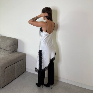 VESTIDO LENCERO BICOLOR